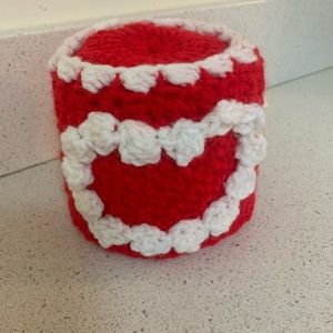 Valentine”s Day Toilet Paper Cozy Cover Topper New Handmade Crochet
